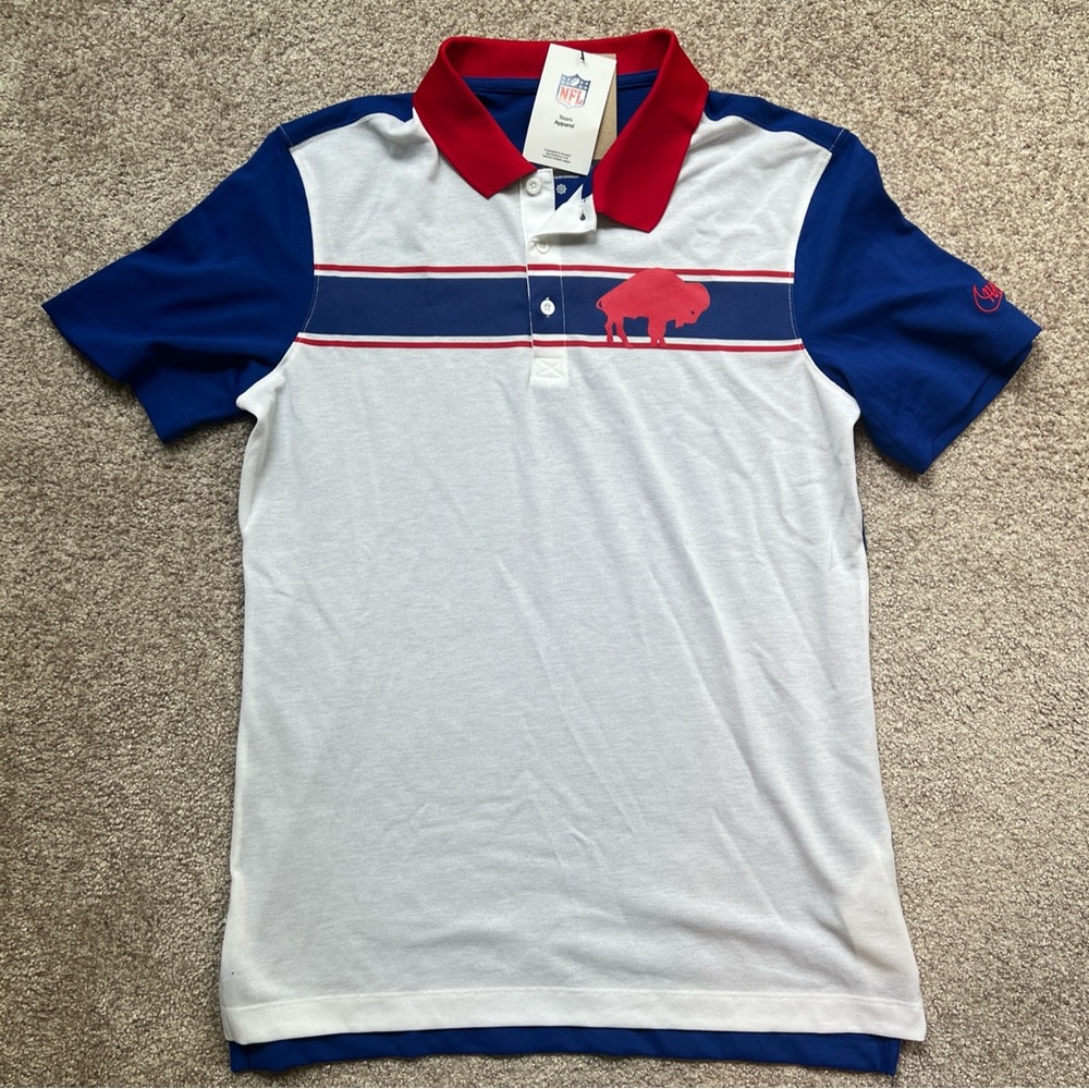 Nike Men’s Polo Shirt - White, Blue & Red